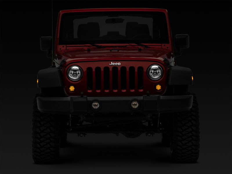 Raxiom 07-18 Jeep Wrangler JK Axial Series LED Amber Turn Signals (Smoked) J108040 J108040 Photo - Close Up