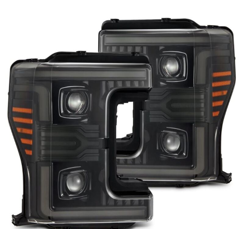 AlphaRex 17-19 Ford F-250/350/450/550 Super Duty LUXX-Series LED Proj Headlights Alpha-Blk SS/SBDRL 880322 880322 User 1