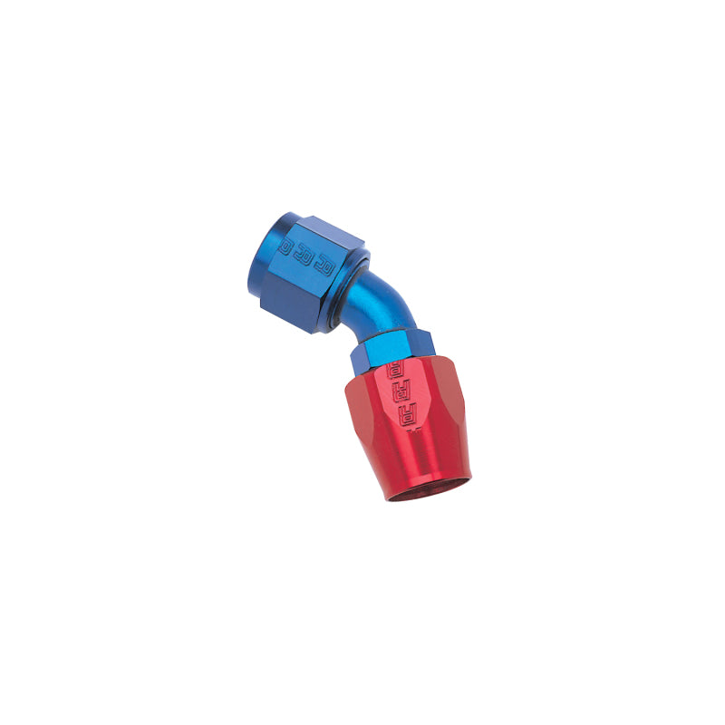 Russell Full Flow 45° Swivel Style Hose End - Red / Blue 610090 Photo - Primary