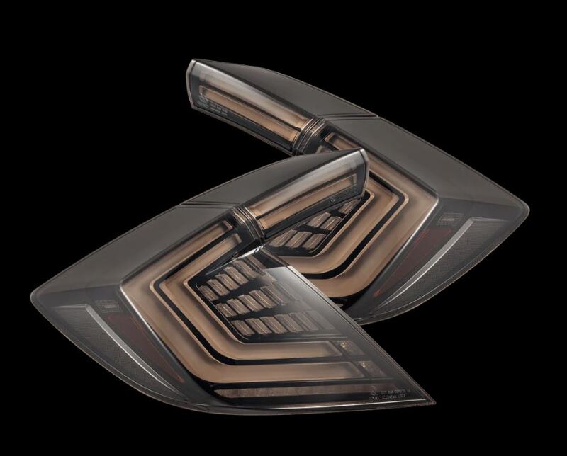 AlphaRex 16-21 Honda Civic Hatchback / Type-R FK8 Nova-Series LED Tail Lights - Black Smoke 676010 676010 Photo - Primary