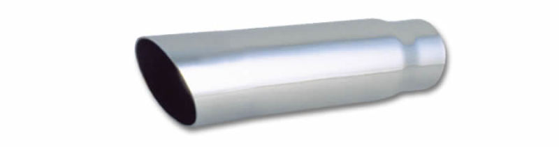 Vibrant 3.5" Round Stainless Steel Tip (Single Wall, Angle Cut) - 3" inlet, 11 1561 Photo - Primary