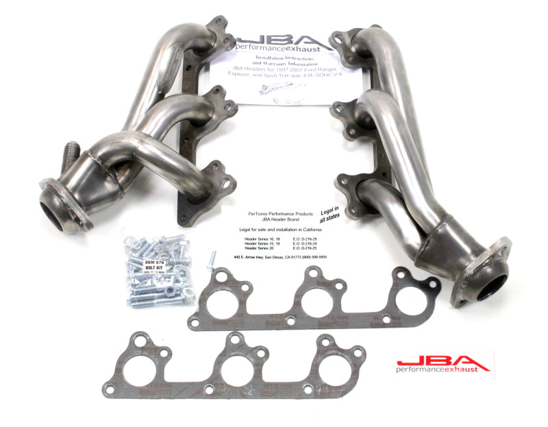 JBA 97-11 Ford Ranger 4.0L OHC w/Driver Side EGR 1-1/2in Primary Raw 409SS Cat4Ward Header 1674S-1 1674S-1 Photo - Primary