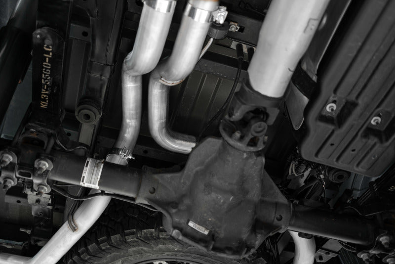 MBRP 17-20 Ford F-150 Raptor 3.5L Ecoboost Dual Rear Exit T409 3in Resonater Back Exhaust System S5264409 S5264409 Photo - Close Up