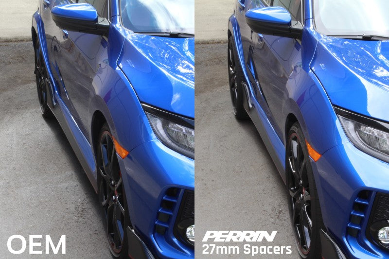 Perrin 17-18 Honda Civic Type R 64.1mm Hub 5x114.3 27mm Wheel Spacers (One Pair) PHP-WHL-027BK PHP-WHL-027BK Photo - Primary