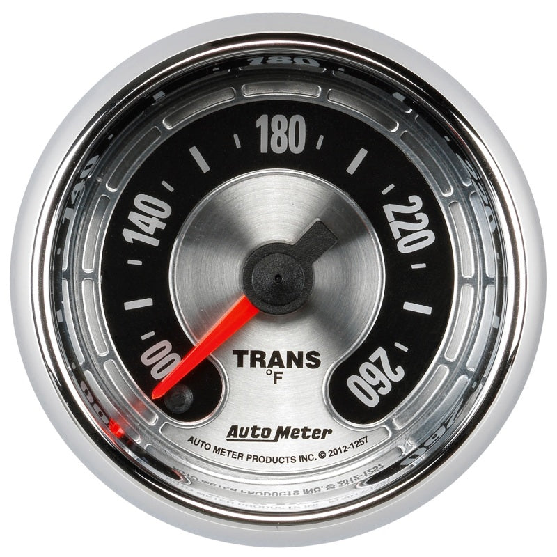 Autometer American Muscle 52mm Full Sweep Electric 100-260 Deg F Transmission Temperature Gauge 1257 1257 Photo - Primary