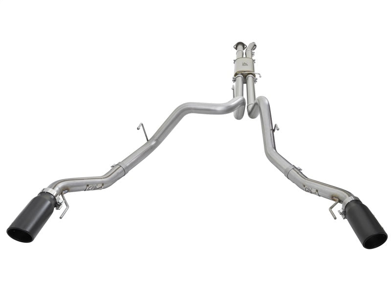 aFe MACH Force-Xp 3in Stainless Steel Cat-Back Exhaust System w/Black Tip: 49-43045-B Photo - Unmounted