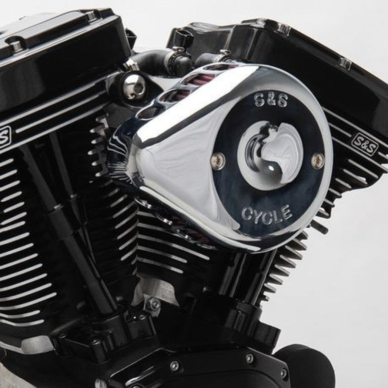 S&S Cycle 2007+ XL Sportster Models Stealth Air Cleaner Kit w/ Chrome Mini Teardrop Cover 170-0439C 170-0439C Photo - Primary