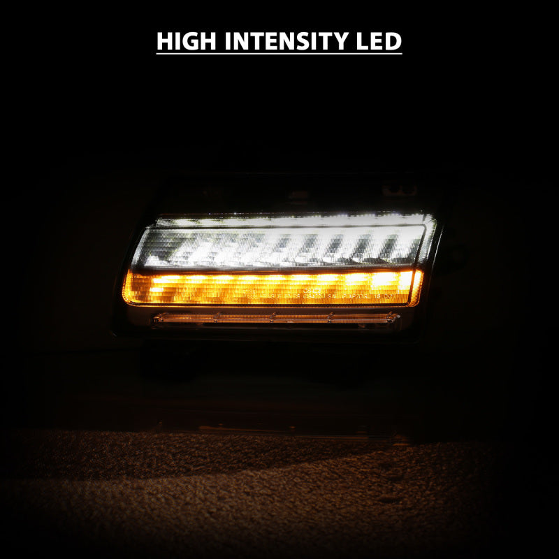 ANZO 18-19 Jeep Wrangler JL Halogen Chrome Clear w/ Sequential Signal 511083 511083 Photo - Unmounted