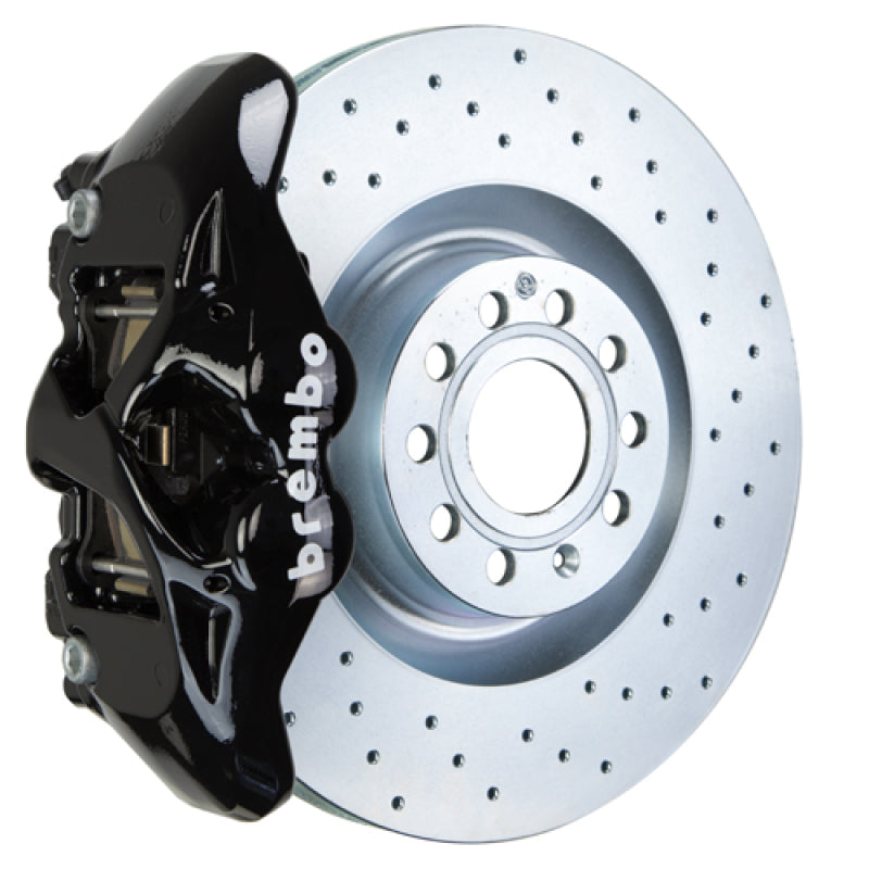 Brembo 07-15 TT 2.0T/07-15 TT 3.2L/09-15 TTS Fr GT BBK 4 Pist Cast 345x30 1pc Rotor Drilled-Black 1S4.8001A1 1S4.8001A1 Photo - Primary