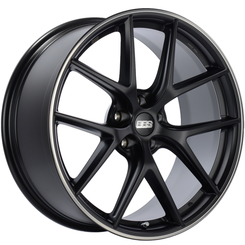 BBS CI-R 20x9 5x120 ET25 Satin Black Polished Rim Protector Wheel -82mm PFS/Clip Required CI0202BPO CI0202BPO Photo - Primary