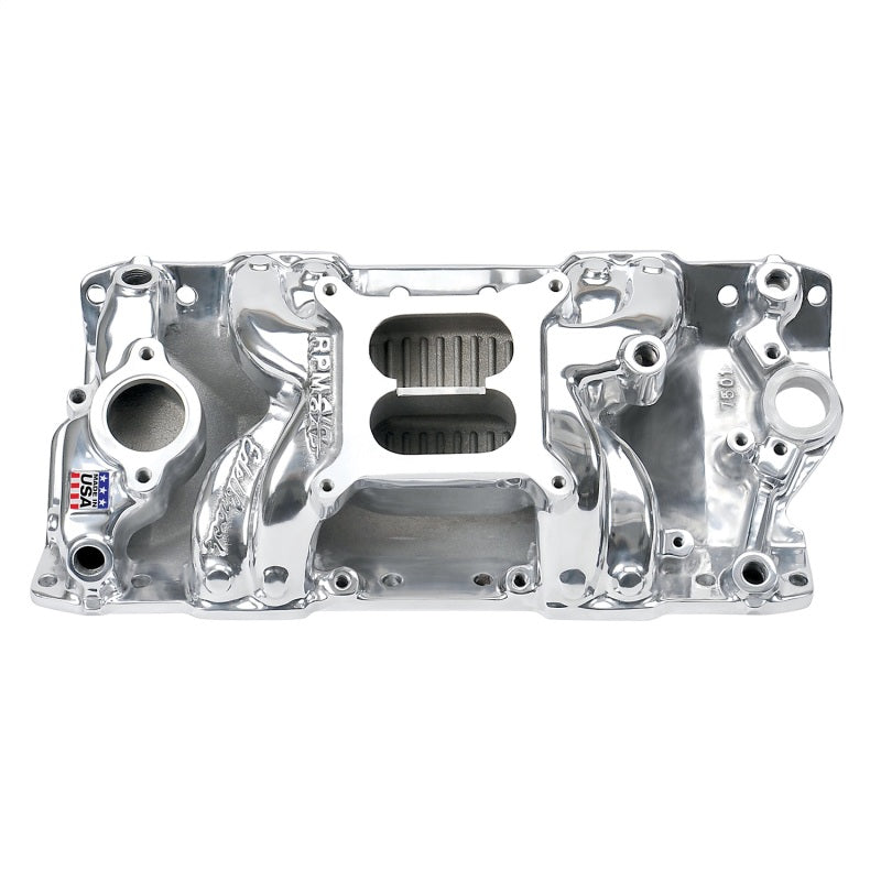 Edelbrock Polished S/B Chevy RPM Air-Gap Manifold 75011 Photo - Primary