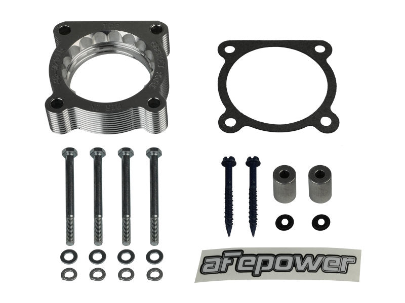 aFe 07-12 Dodge 1500 / 07-12 Dodge Dakota V6 3.7L Silver Bullet Throttle Body Spacer - Silver 46-32010 46-32010 Photo - Unmounted