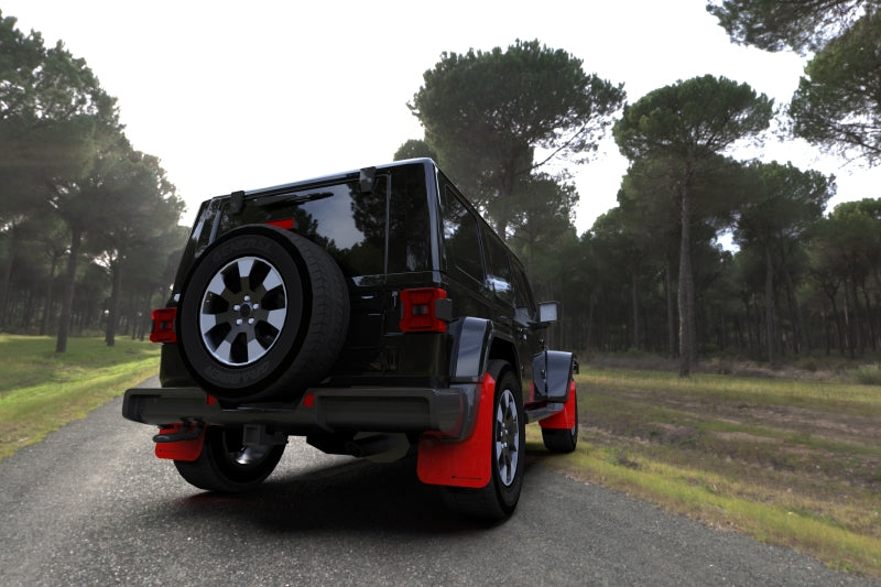 Rally Armor 18-22 Jeep JL Wrangler Red UR Mud Flap w/ Black Logo MF54-UR-RD/BLK MF54-UR-RD/BLK User 1