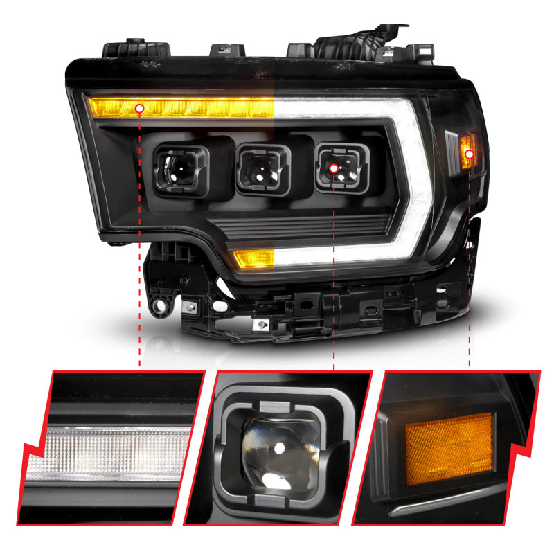 ANZO 19-24 RAM 2500/3500 Z-Series Full LED Proj Headlights DRL/Init/SeqSig - Driver Side ONLY 111601X-L 111601X-L User 1