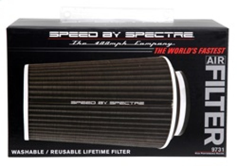 Spectre Adjustable Conical Air Filter 9-1/2in. Tall (Fits 3in. / 3-1/2in. / 4in. Tubes) - Black 9731 9731 Photo - in package