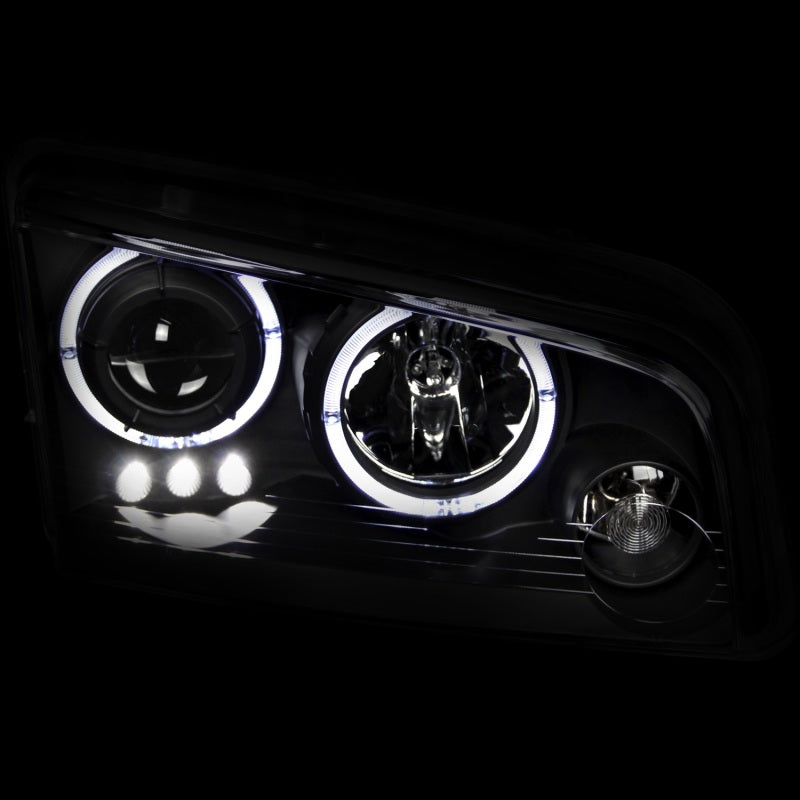 Anzo 2006-2010 Dodge Charger Projector Headlights w/ Halo Black 121381 Photo - Unmounted