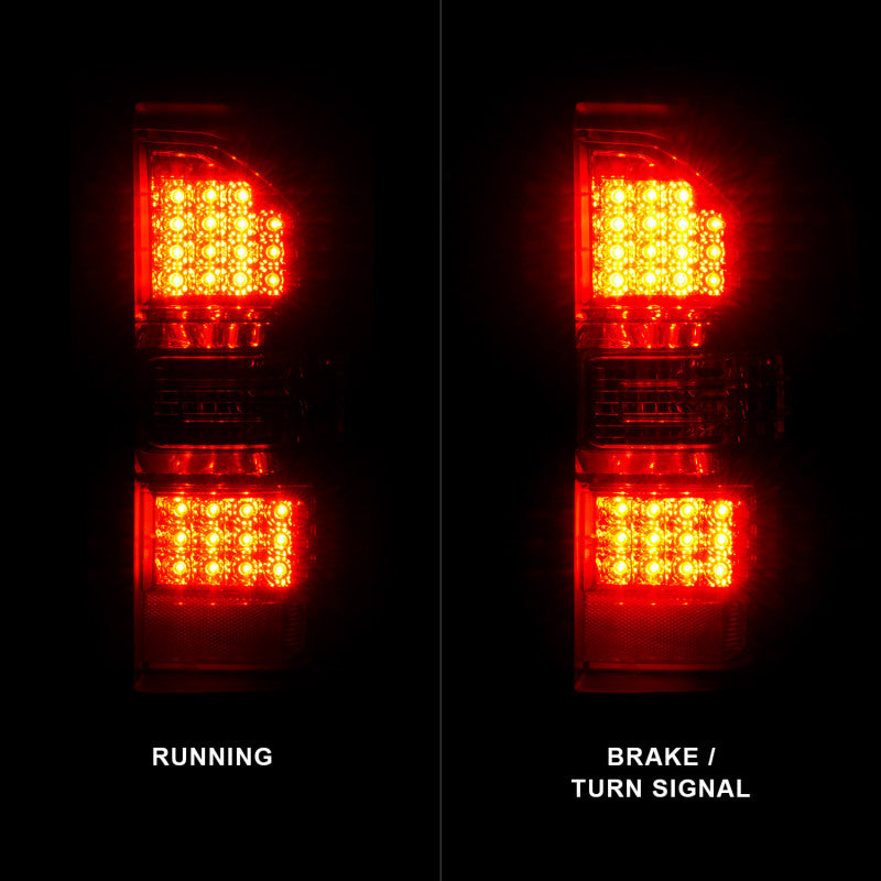 ANZO 2014-2018 GMC Sierra LED Tail Lights Black Housing Red/Clear Lens 311399 311399 User 1