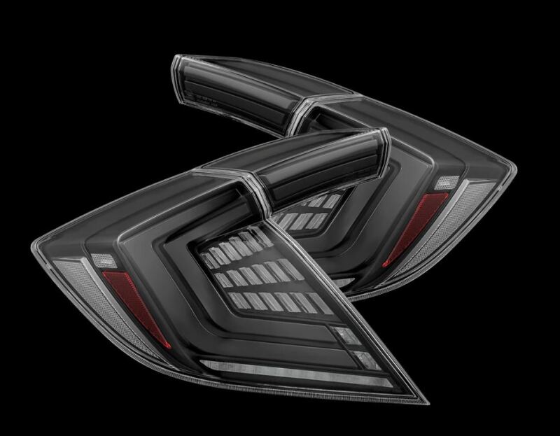 AlphaRex 16-21 Honda Civic Hatchback/ Type-R FK8 Nova-Series LED Tail Lights (Pair) - Alpha Black 676000 676000 Photo - Primary