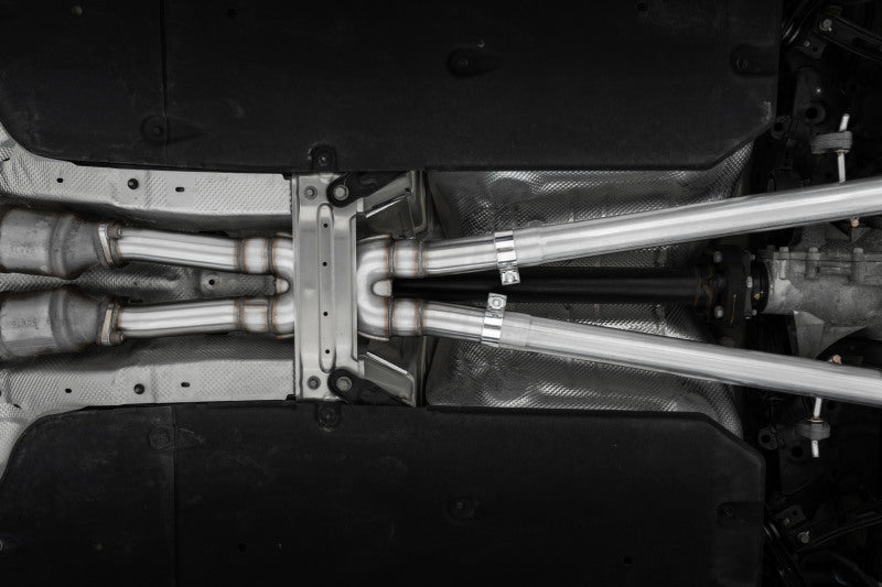 MBRP 2022 Kia Stinger 3.3L T304 SS Cat-Back Exhaust- Dual Split Rear Quad Outlet Uses Factory Bezels S4708304 S4708304 Photo - Mounted