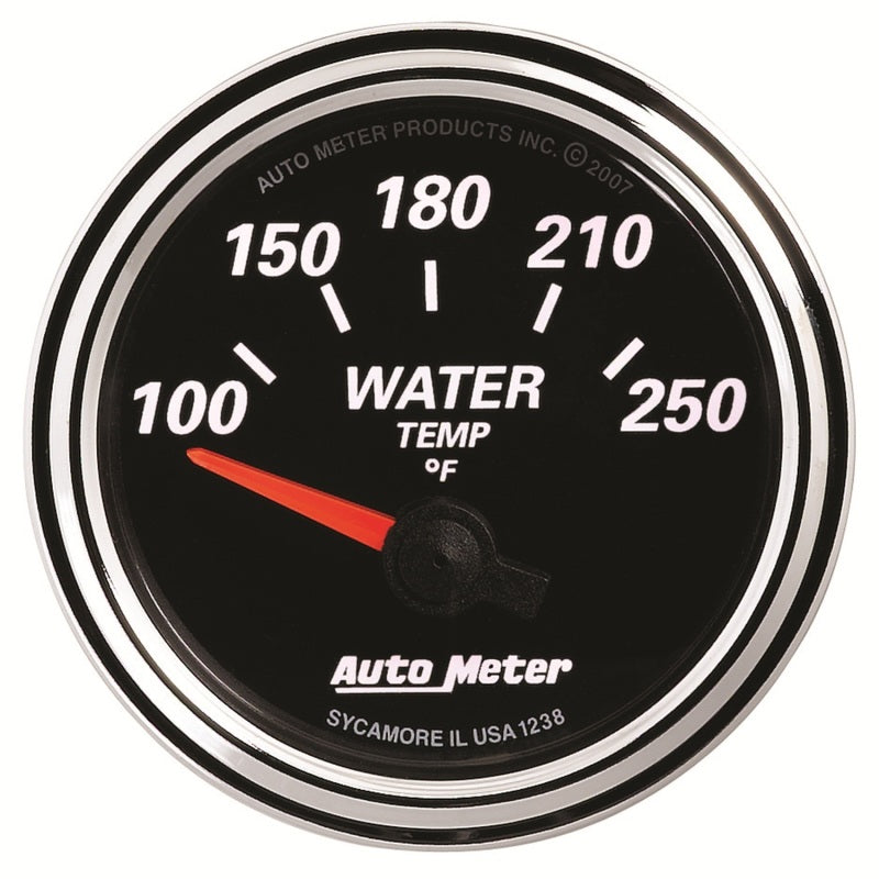 Autometer 2-1/16" Water Temperature, 100-250 °F, Air-Core, Designer Black II 1238 Photo - Primary