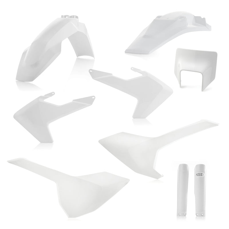 Acerbis 17-19 Husqvarna TE150-300/ FE250-501/ TE250i/ TE300i Full Plastic Kit - White 2733430002 2733430002 Photo - Primary