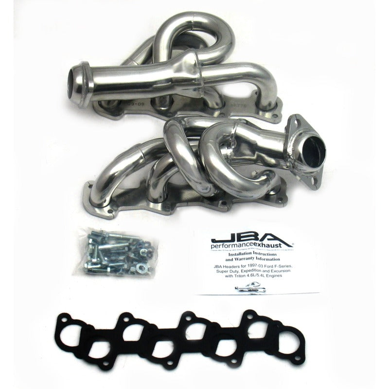 JBA 97-03 Ford F-150 4.6L 2V 1-1/2in Primary Silver Ctd Cat4Ward Header 1677SJS 1677SJS Photo - Primary