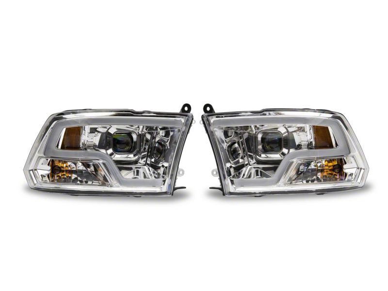 Raxiom 09-18 Dodge RAM 1500 Non-Projector LED Halo Headlights- Chrome Housing (Clear Lens) R111517 R111517 Photo - Close Up