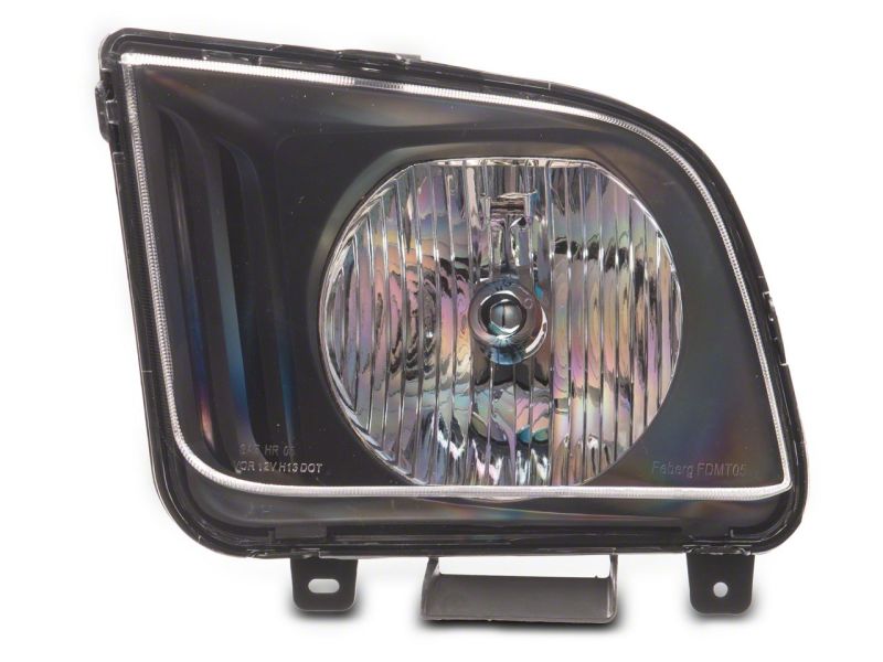 Raxiom 05-09 Ford Mustang Axial Series OEM Style Rep Headlights- Chrome Housing (Clear Lens) 413414 413414 Photo - Close Up