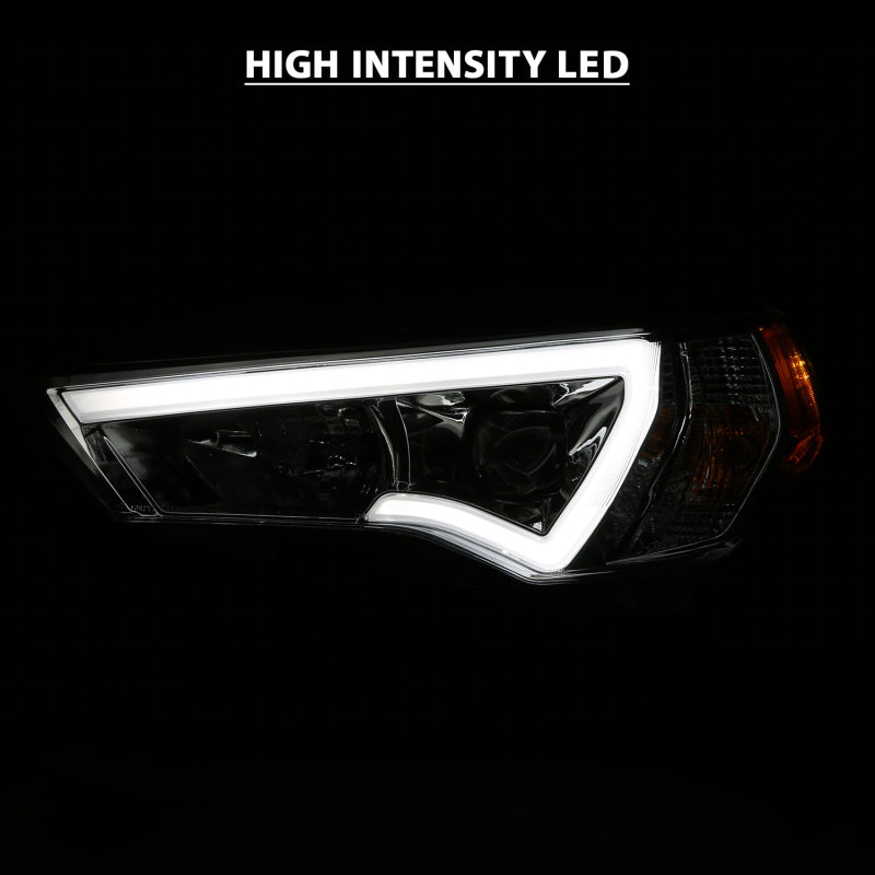 ANZO 14-18 Toyota 4 Runner Plank Style Projector Headlights Chrome w/ Amber 111417 111417 Photo - lifestyle view