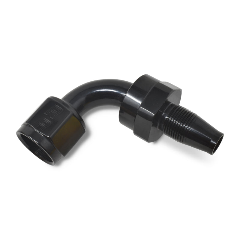 Russell -6 AN 90° Full Flow Swivel Anodized Hose End w/Out Socket - Black 615163 Photo - out of package