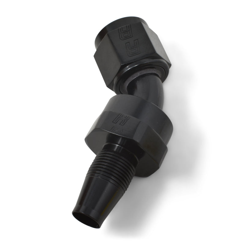 Russell -8 AN Hose End Without Socket 45 Degree Polished and Black Anodized 615103 Photo - out of package