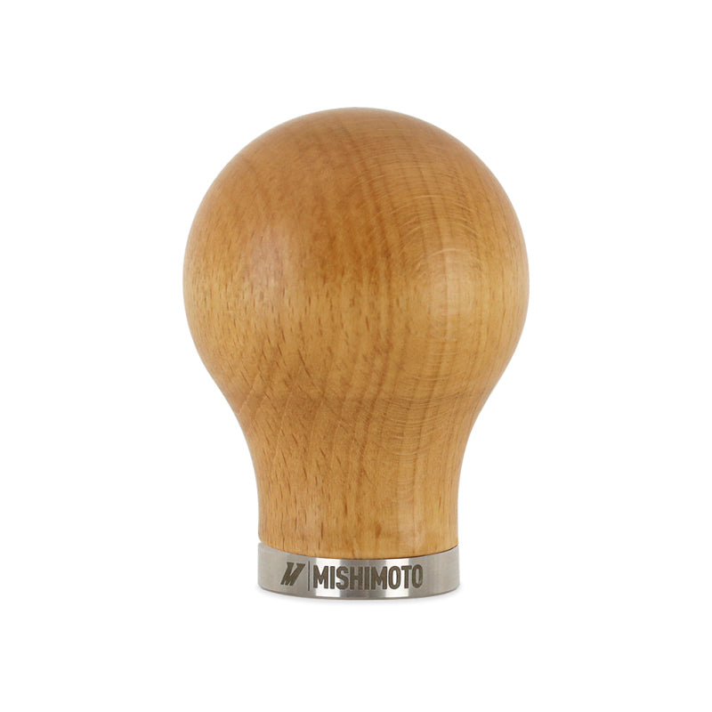 Mishimoto Round Steel Core Wood Shift Knob - Beech MMSK-WD-RBE MMSK-WD-RBE Photo - Primary