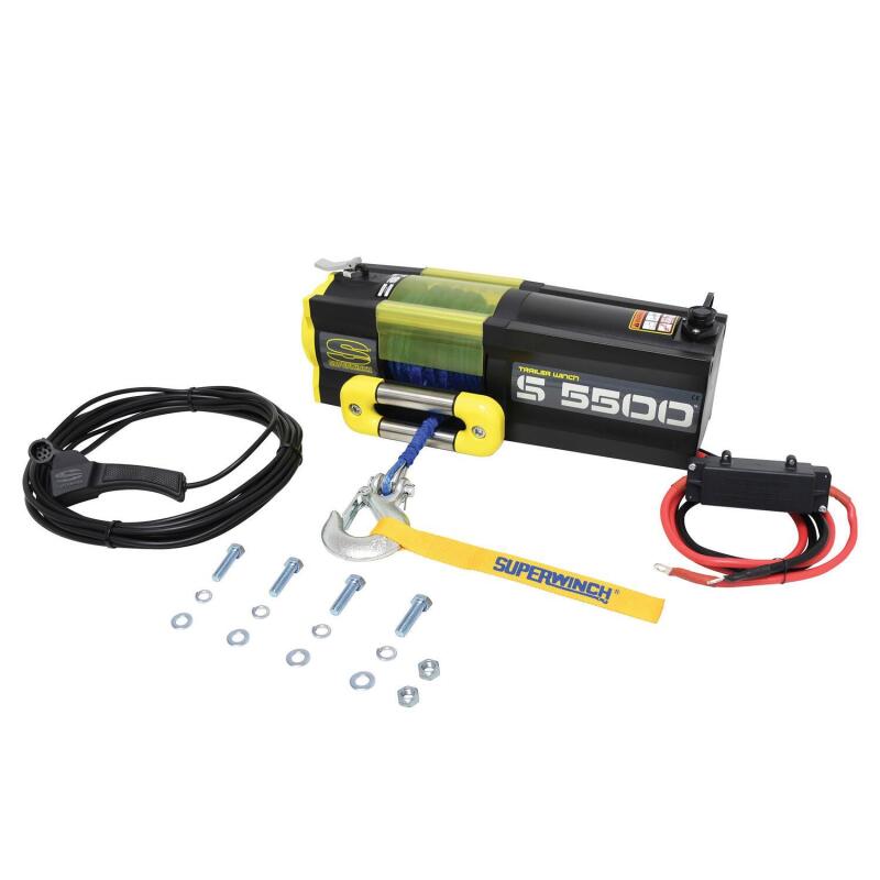 Superwinch 5500 LBS 12 VDC 1/4in x 60ft Synthetic Rope S5500 Winch 1455201 1455201 Photo - Close Up
