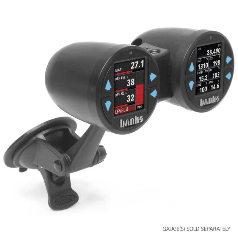 Banks Power Dual Gauge Pod Suction Mount For iDash 1.8 And 52mm Gauges 63344 63344 Photo - Unmounted