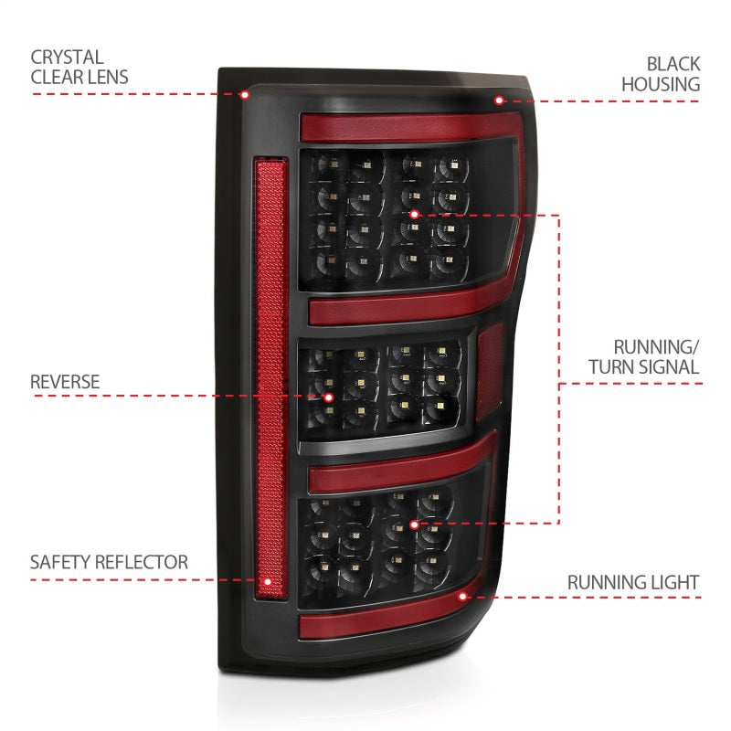 Anzo Led Taillights Black 321338 Photo - Unmounted