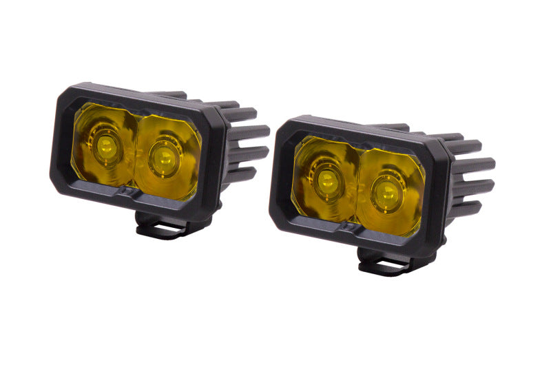 Diode Dynamics Stage Series 2 In LED Pod Sport - Yellow Spot Standard ABL (Pair) DD6401P DD6401P Photo - Primary