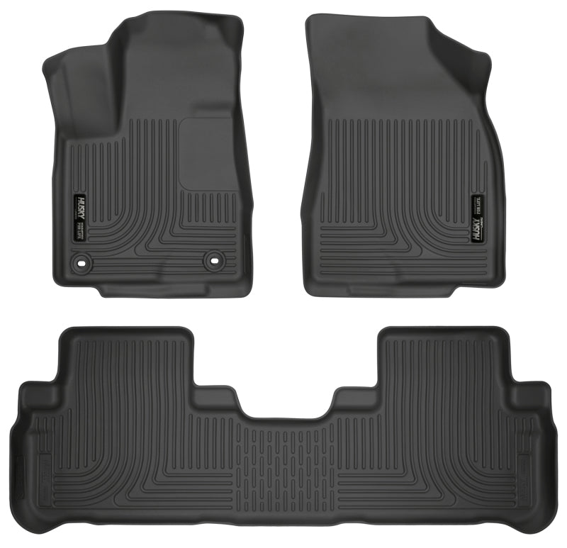 Husky Liners 14 Toyota Highlander Weatherbeater Black Front & 2nd Seat Floor Liners 99601 Photo - Primary