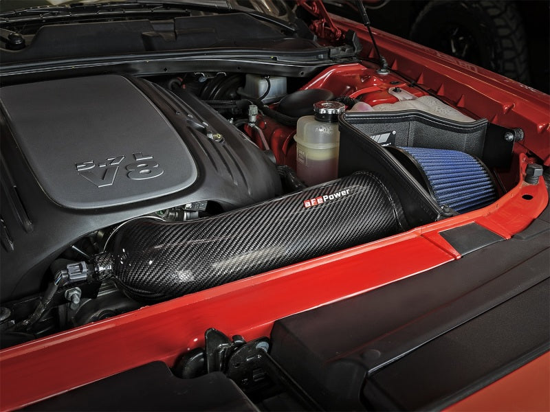 aFe Magnum Force Stage-2 Track Series Pro 5R Carbon Fiber Intake System 54-12162-C Photo - Mounted