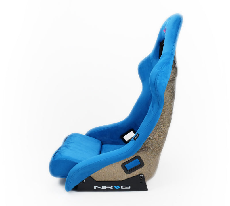 NRG FRP Bucket Seat ULTRA Edition - Large (Blue Alcantara/Gold Glitter Back) FRP-302BL-ULTRA FRP-302BL-ULTRA Photo - Primary