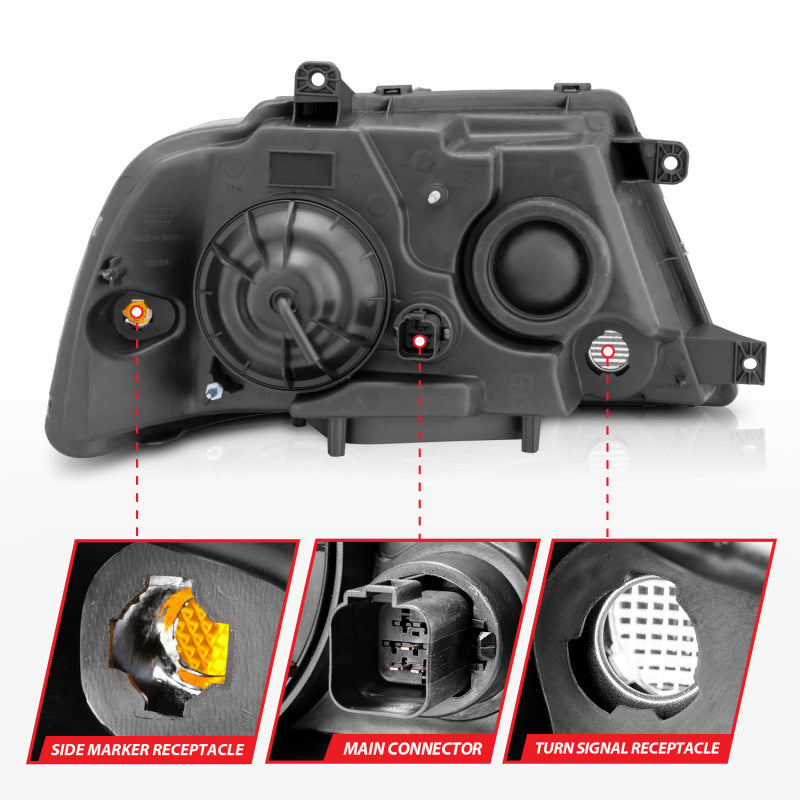 Anzo 2003-2006 Lincoln Navigator Crystal Headlights Black 111045 User 5