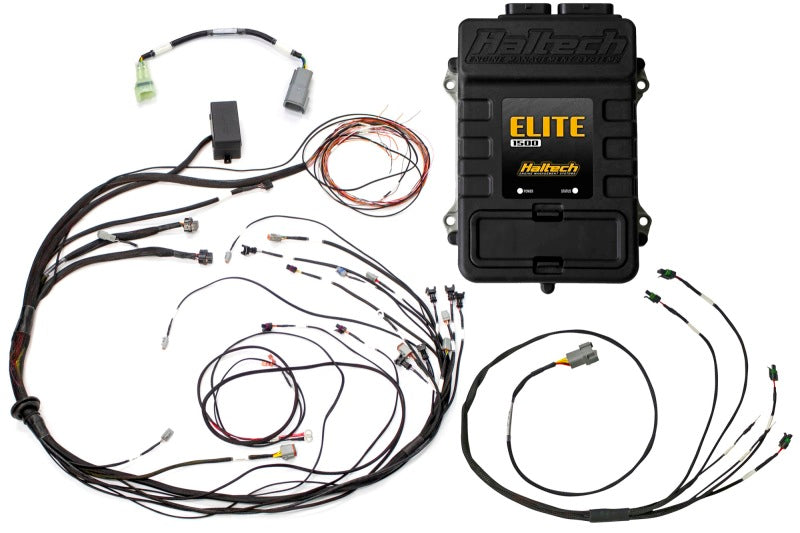 Haltech Elite 1500 Terminated Harness ECU Kit w/ Square EV1 Injector Connectors HT-150978 HT-150978 Photo - Primary