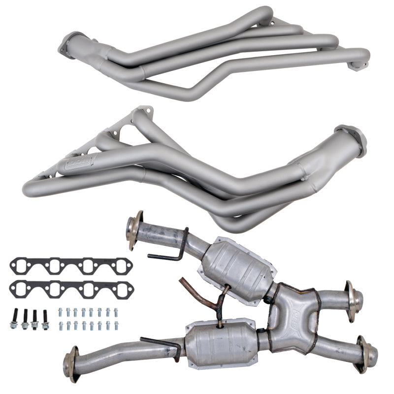BBK 79-93 Ford Mustang 5.0L 1-5/8 Long Tube Headers w/High Flow Catted X-Pipe (Ti Ceramic) 15312 15312 Photo - Primary