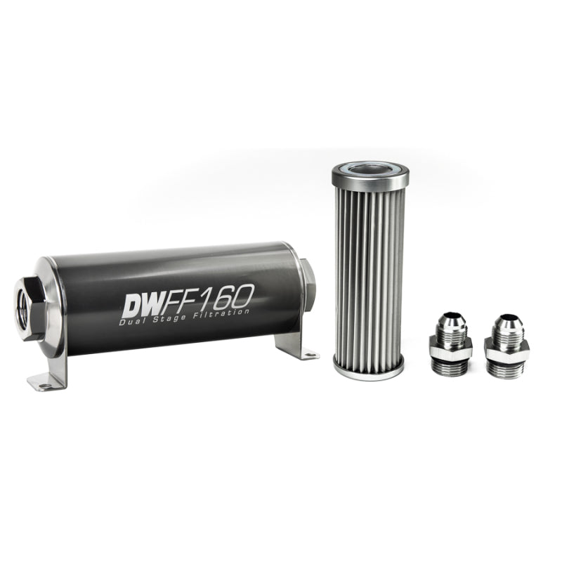 DeatschWerks '-8AN, 5 micron, 160mm In-line fuel filter kit 8-03-160-005K-8 Photo - Primary