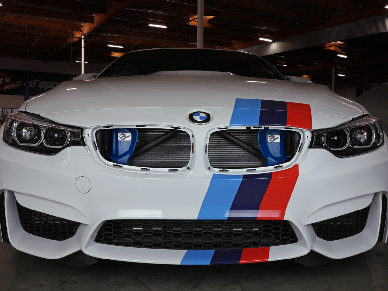 aFe Magnum FORCE Dynamic Air Scoop 15-18 BMW M3/15-20 M4 - Blue 54-13032SL 54-13032SL Photo - Mounted