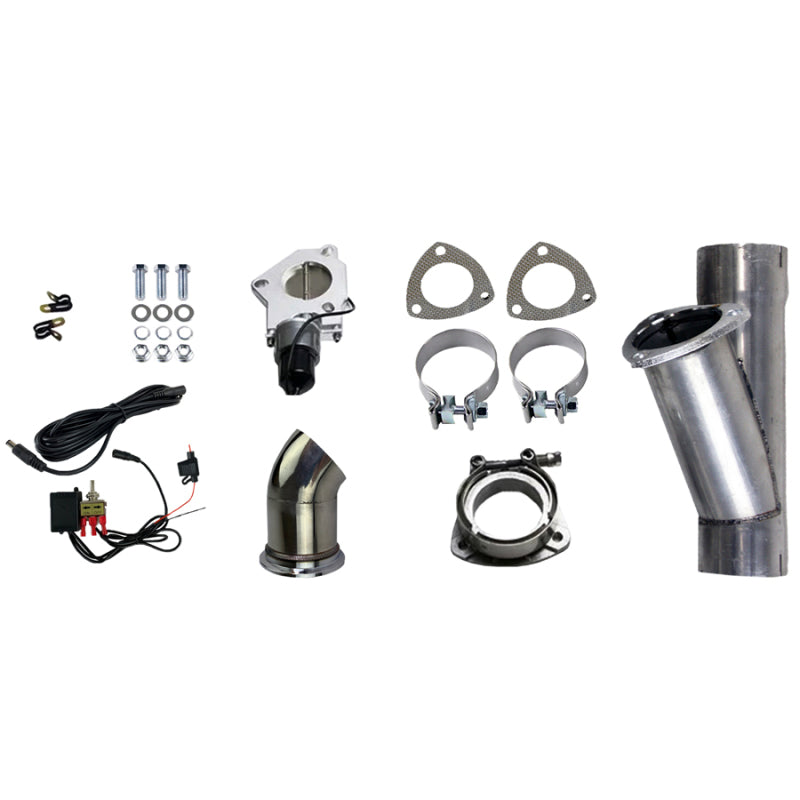 Granatelli Motor Sports Granatelli 3.0in Aluminized Mild Steel Electronic Exhaust Cutout w/Slip Fit & Band Clamps 303530 303530 Photo - Primary