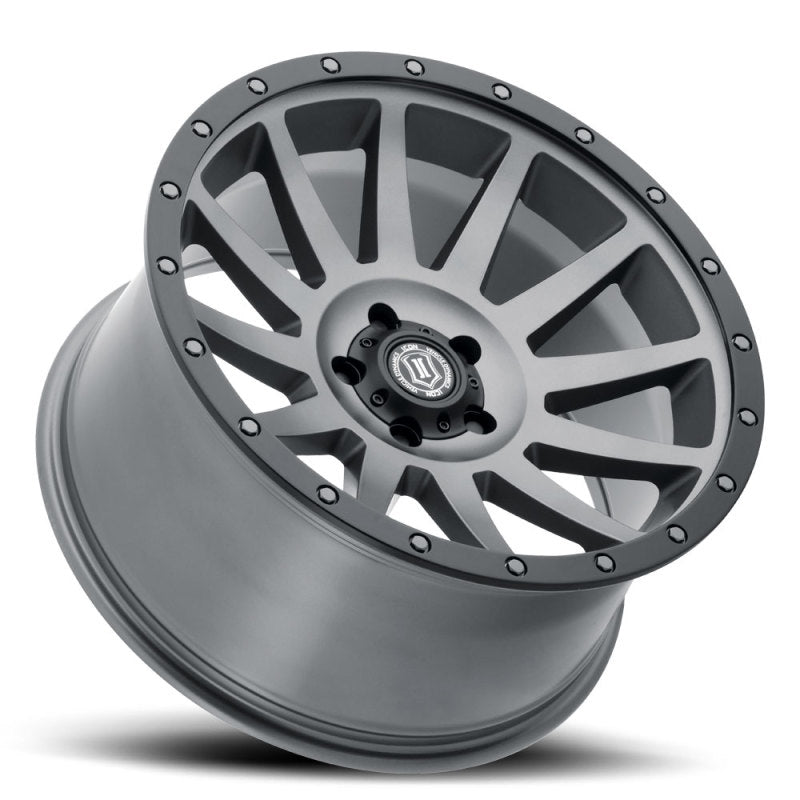 ICON Compression 20x10 5x5 -12mm Offset 5in BS 71.5mm Bore Titanium Wheel 2020107350TT 2020107350TT Photo - Unmounted