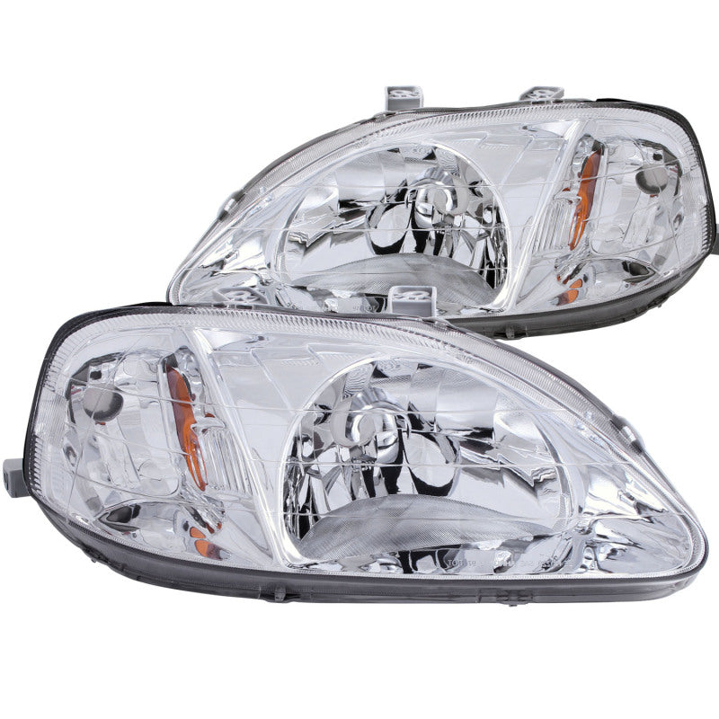 Anzo 1999-2000 Honda Civic Crystal Headlights Chrome 121179 Photo - Primary