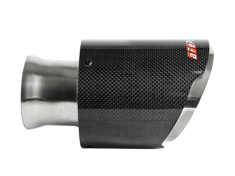 aFe MACH Force-XP 4-1/2in Carbon Fiber OE Replacement Exhaust Tips - 15-19 Dodge Charger/Hellcat 49C32068-C 49C32068-C Photo - Unmounted