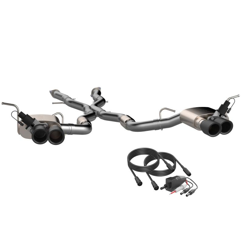 QTP 2018+ Jeep Grand Cherokee Trackhawk 304SS Screamer Cat-Back Exhaust w/4in Black Tips 427218B 427218B Photo - Primary
