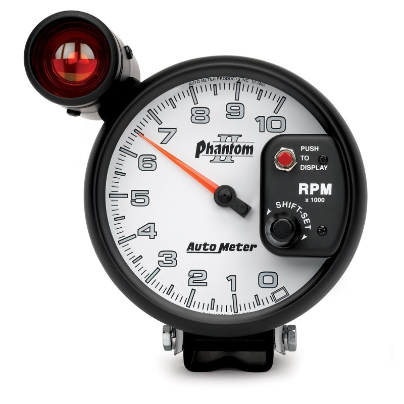 Autometer 5" Pedestal Tachometer, 0-10,000 Rpm, Phantom II 7599 Photo - Primary